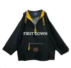 FIRST DOWNファーストダウン90sアノラックパーカーナイロン刺繍ロゴ古着