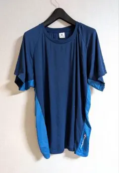 Champion チャンピオン ドライTシャツ L ネイビー×ブルー