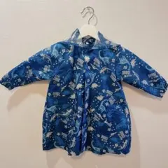 【Kids Foret】キッズフォーレ　レインコート　雨具　S 恐竜　収納袋付き