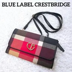 美品 ブルーレーベルクレストブリッジ ショルダーウォレット これ一つでOK