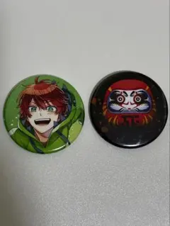 カラフルピーチ　じゃぱぱ　だるま　缶バッジ