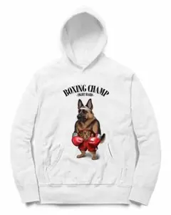 ジャーマンシェパード 犬 いぬ ボクシング チャンピオン 筋肉 筋トレ パーカー