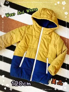 ★美品！Wear And Where フード付きダウンコート 120cm★