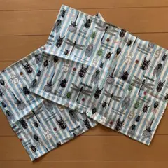 昆虫図鑑柄　ランチマット　2枚セット　ハンドメイド