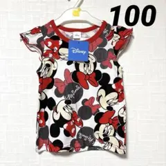 【新品】ミニーちゃん　総柄Tシャツ　女の子　100 ディズニー