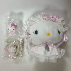 チャーミーキティ ホワイトフリル マスコット ストラップ キャラ大 ピンズ