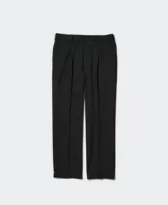 UNIQLO　タックテーパードパンツ　ワイドフィット　Mサイズ　ネイビー