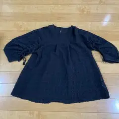 ナノユニバース　トップス　ボリューム袖　ブラック　フリーサイズ