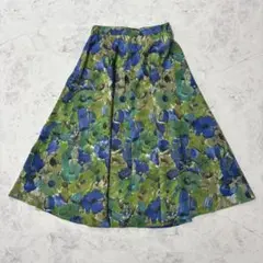 フレアスカート花柄 レトロ ヴィンテージ キレイめ 上品