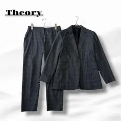 セオリー チェック柄スーツセットアップ スラックス ジャケットXS Z9245⭐︎