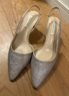 チャールズアンドキース　ラメパンプス