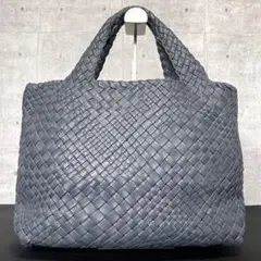 専用品FALORNI イントレチャート ブルーグレー ラムレザー トートバッグ