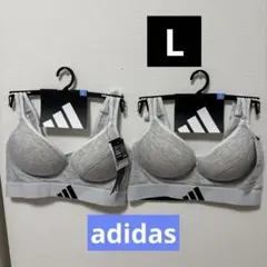 値下げ 新品adidasノンワイヤーブラジャー Lサイズ 2枚セット値引き不可のサムネイル
