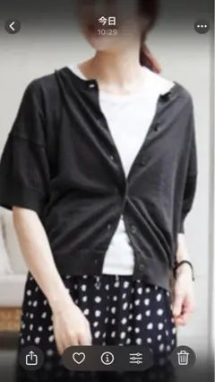 スローブイエナ　ダークグレーカーディガン