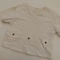 H&M ホワイト 半袖Tシャツ ポケット付き　92