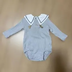 セーラー襟　ロンパース 水色　cottoli