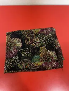 ペイズリー柄 スカーフ 黒　45×180