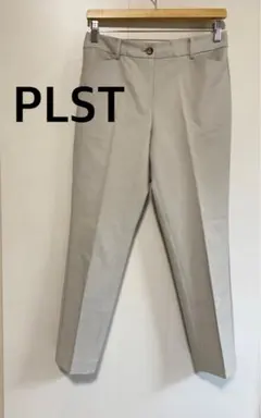 PLST プラステ　ライトベージュ　テーパードスラックス　カジュアルパンツ　L