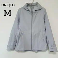 美品✨UNIQLO♡ユニクロ　ブロックテックパーカ【M】ライトグレーcd550