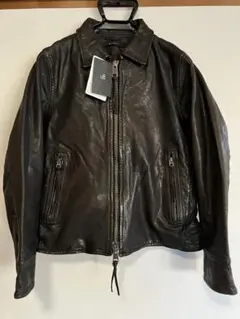 超希少✨90s00s アルマーニ 羊革 ニット切替 レザージャケット 54 XL