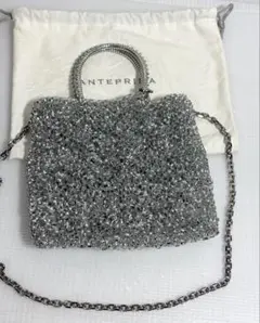 【美品】✨アンテプリマ カルツォーネ スモールワイヤーバッグ シルバー 2WAY 美品】✨アンテプリマ カルツォーネ スモールワイヤーバッグ シルバー