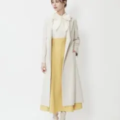 swingle バックタックカルージュコート　ベージュ トレンチコート
