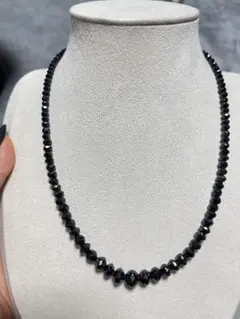 天然ブラックダイヤモンドネックレス、k 18、100.ct、重约20.9g