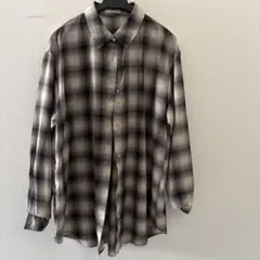 美品‼️a.v.v 長袖 チェックシアーシャツ グラデーションのサムネイル