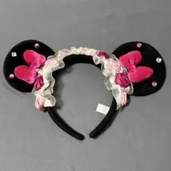東京ディズニーリゾート ミニー カチューシャ　薔薇　レース