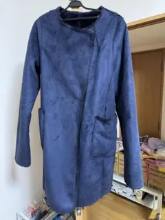 美品　クリーニング済　beams ビームス　ネイビー ムートンコート