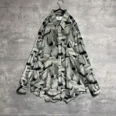No.1913 VINTAGE ヴィンテージ 古着 総柄シャツ 長袖 ポリシャツ