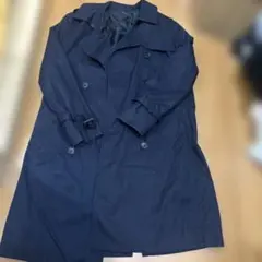 ネイビー ダブルブレスト トレンチコート Lサイズ