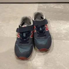 19.5 New Balance ネイビー/レッド スニーカー