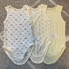 ユニクロベビー　メッシュロンパース　3枚セット90cm