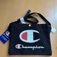 Champion ショルダーバッグ 黒 キャンバス