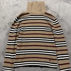 Burberry black label タートルネック ホース　ノバチェック
