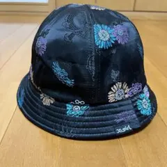 X-girl バケットハット 花柄 黒