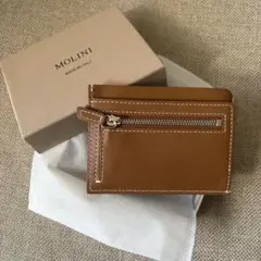 美品 MOLINI フラグメントケース キャメル イタリア製 人気 レザー財布