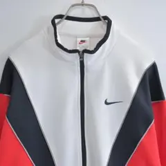 90〜00s NIKEナイキ ロゴ刺繍切替デザイン トラックジャケット ジャージ