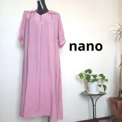 nano ピンク 半袖 Aライン ワンピース