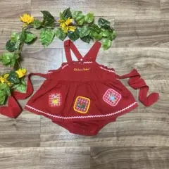 希少 ミキハウス　チエコサク　クリスマス柄　ワンピースのロンパース