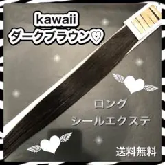 ２C【シールエクステ・ダークブラウン】50㎝ 10本