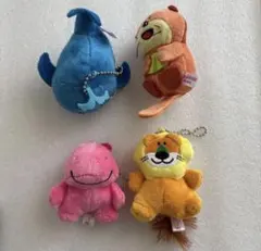 たべっ子どうぶつ　ガチャガチャ　ぷちぬいぐるみ　ライオン　カバ