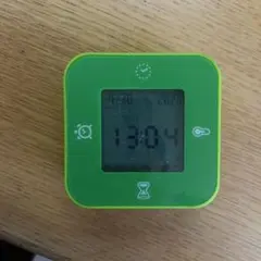多機能デジタル置時計 グリーン コンパクト