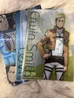 進撃の巨人 クリアファイル エルヴィン1枚＆リヴァイ 2枚セット