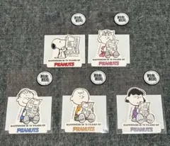 スヌーピー75周年ステッカーセット 5種 まとめ売り