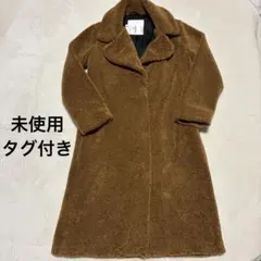 新品ZARA ザラ テディベアコート ボア ロングコート ブラウン L サイズ