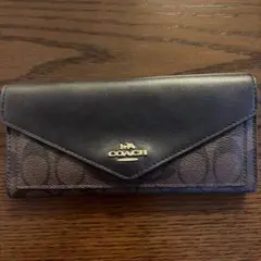 COACH エンベロープスタイル長財布 ブラック