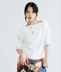 新品☆JEANASIS アシメギャザーボートネックのサムネイル