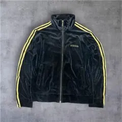 Y2K 00s adidas 希少 ベロアトラックジャケット黒金